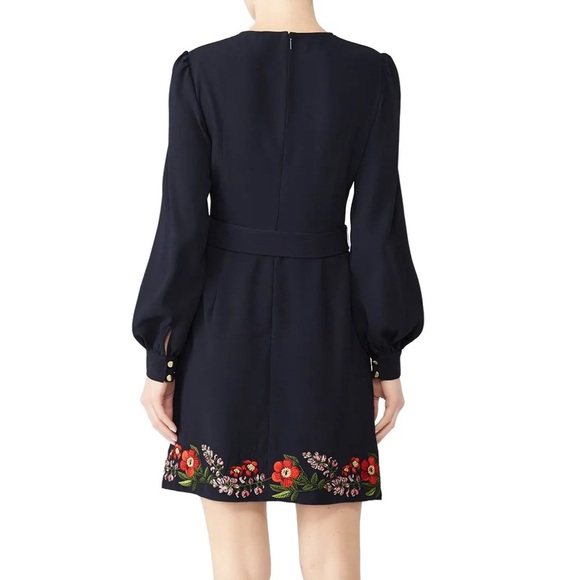 Ted Baker London Sililia Kirstenbosch Navy Floral Embroidered Mini Dress 1 - Picture 2 of 10